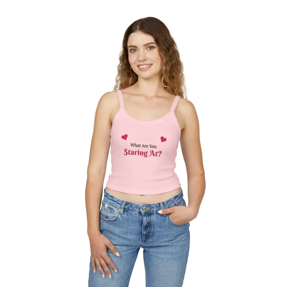 Cute Women’s Spaghetti Tank Top Summer Gym Layering Shirt - Tank Top