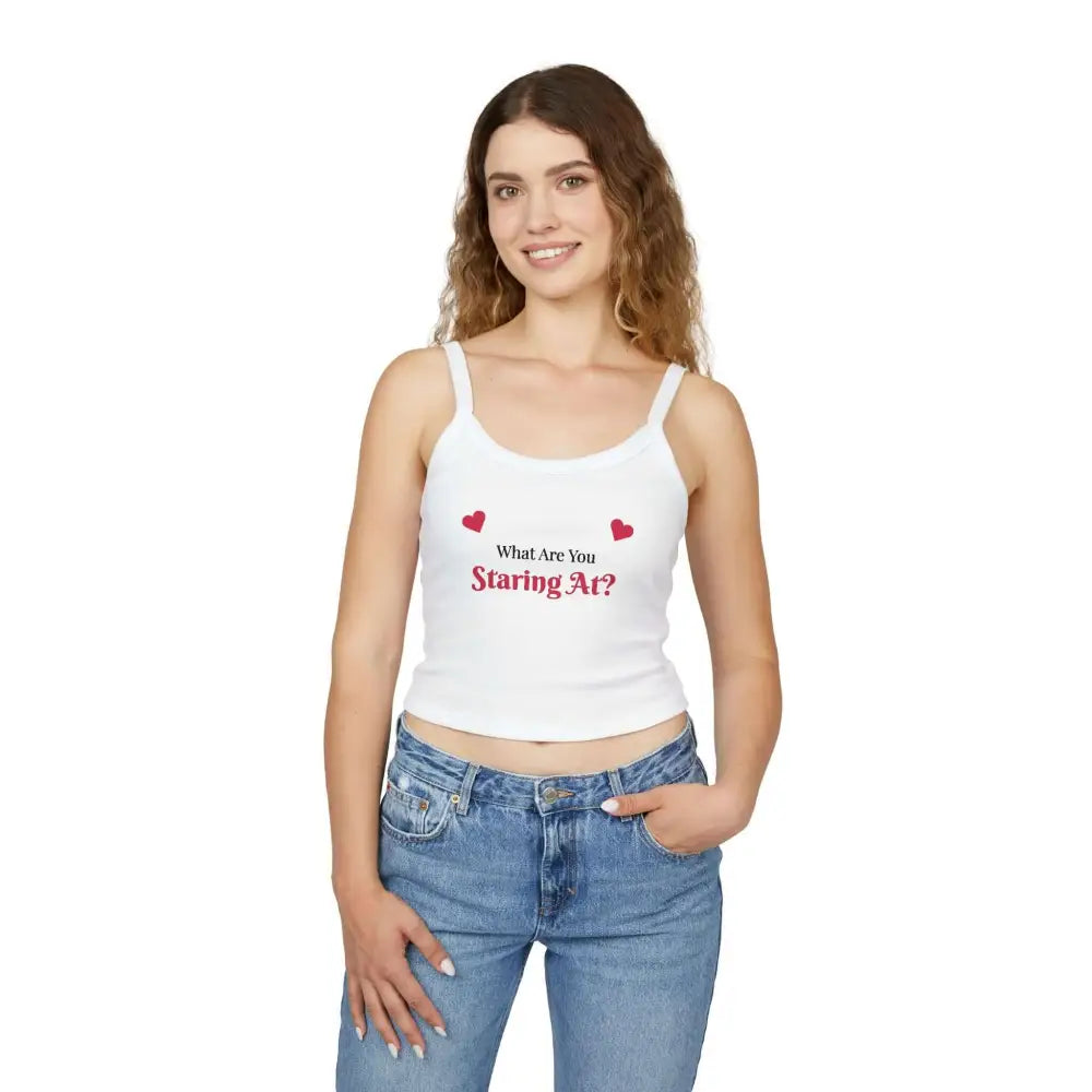 Cute Women’s Spaghetti Tank Top Summer Gym Layering Shirt - Tank Top