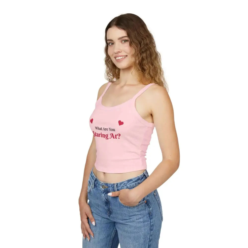 Cute Women’s Spaghetti Tank Top Summer Gym Layering Shirt - Tank Top