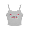 Cute Women’s Spaghetti Tank Top Summer Gym Layering Shirt - Athletic Heather / XS - Tank Top