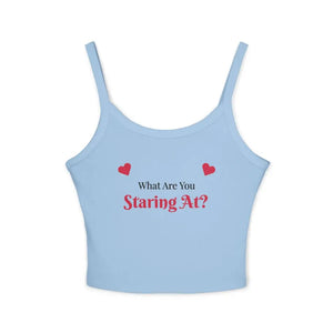 Cute Women’s Spaghetti Tank Top Summer Gym Layering Shirt - Solid Baby Blue Blend / XS - Tank Top