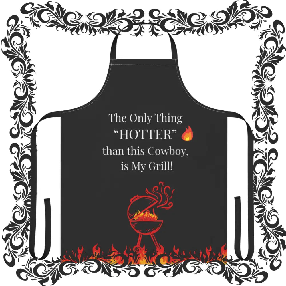 Dad Grill Master BBQ Apron Gifts for Dad and Husband Custom Grilling Apron Western Party Apron - One size / Black - All