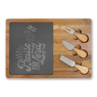 Engraved Charcuterie Board with Cheese Knives Inset Personalized Gifts - The Best New Thing