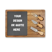 Engraved Charcuterie Board with Cheese Knives Inset Personalized Gifts - The Best New Thing