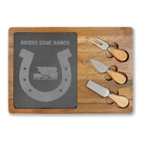 Engraved Charcuterie Board with Cheese Knives Inset Personalized Gifts - The Best New Thing
