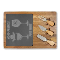 Engraved Charcuterie Board with Cheese Knives Inset Personalized Gifts - The Best New Thing
