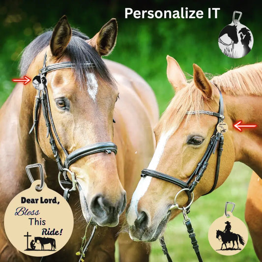 Equestrian Prayer Tack Tag Horse Lover’s Tag Unique Pet Accessory Gift for Animal Lovers Western Theme Tag - 1’’ - Tags