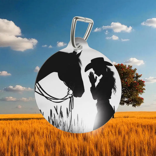 Equestrian Prayer Tack Tag Horse Lover’s Tag Unique Pet Accessory Gift for Animal Lovers Western Theme Tag - 1’’ - Tags