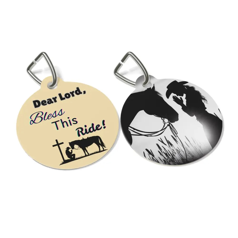 Equestrian Prayer Tack Tag Horse Lover’s Tag Unique Pet Accessory Gift for Animal Lovers Western Theme Tag 1’’ Tags