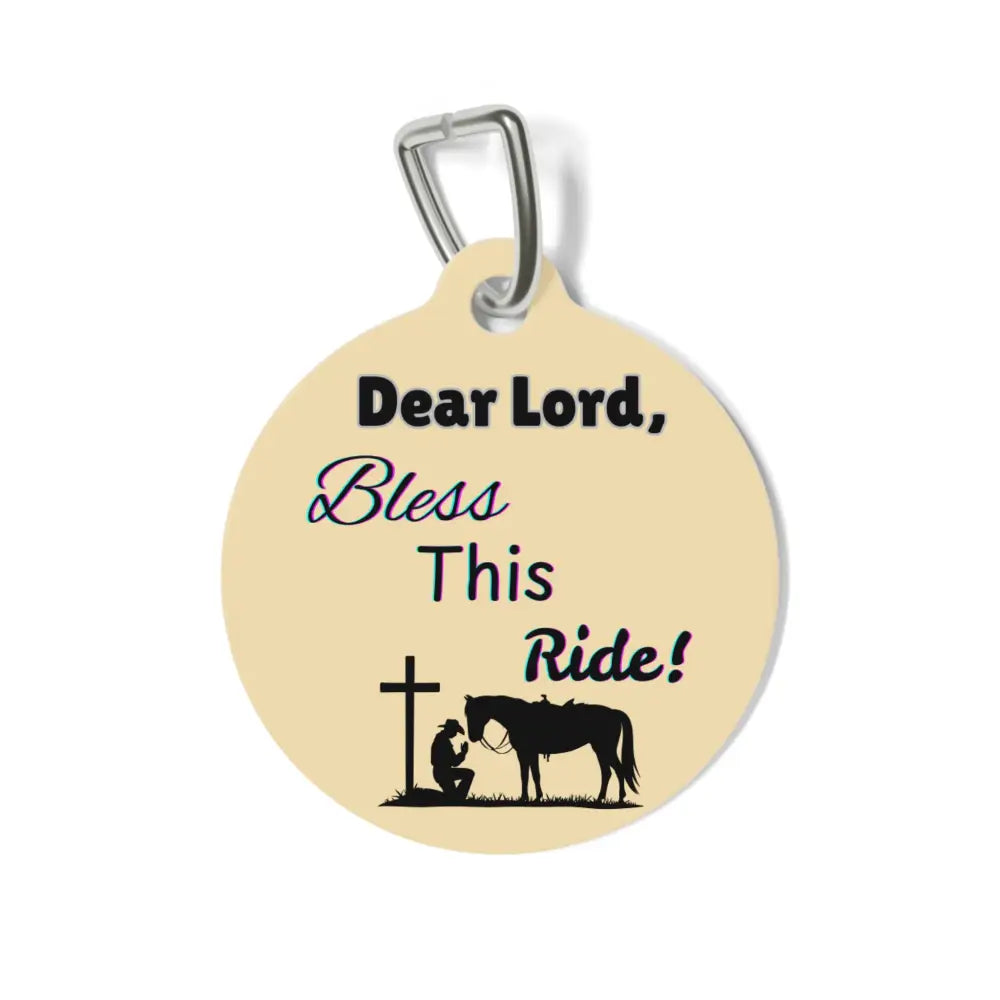 Equestrian Prayer Tack Tag Horse Lover’s Tag Unique Pet Accessory Gift for Animal Lovers Western Theme Tag 1’’ Tags