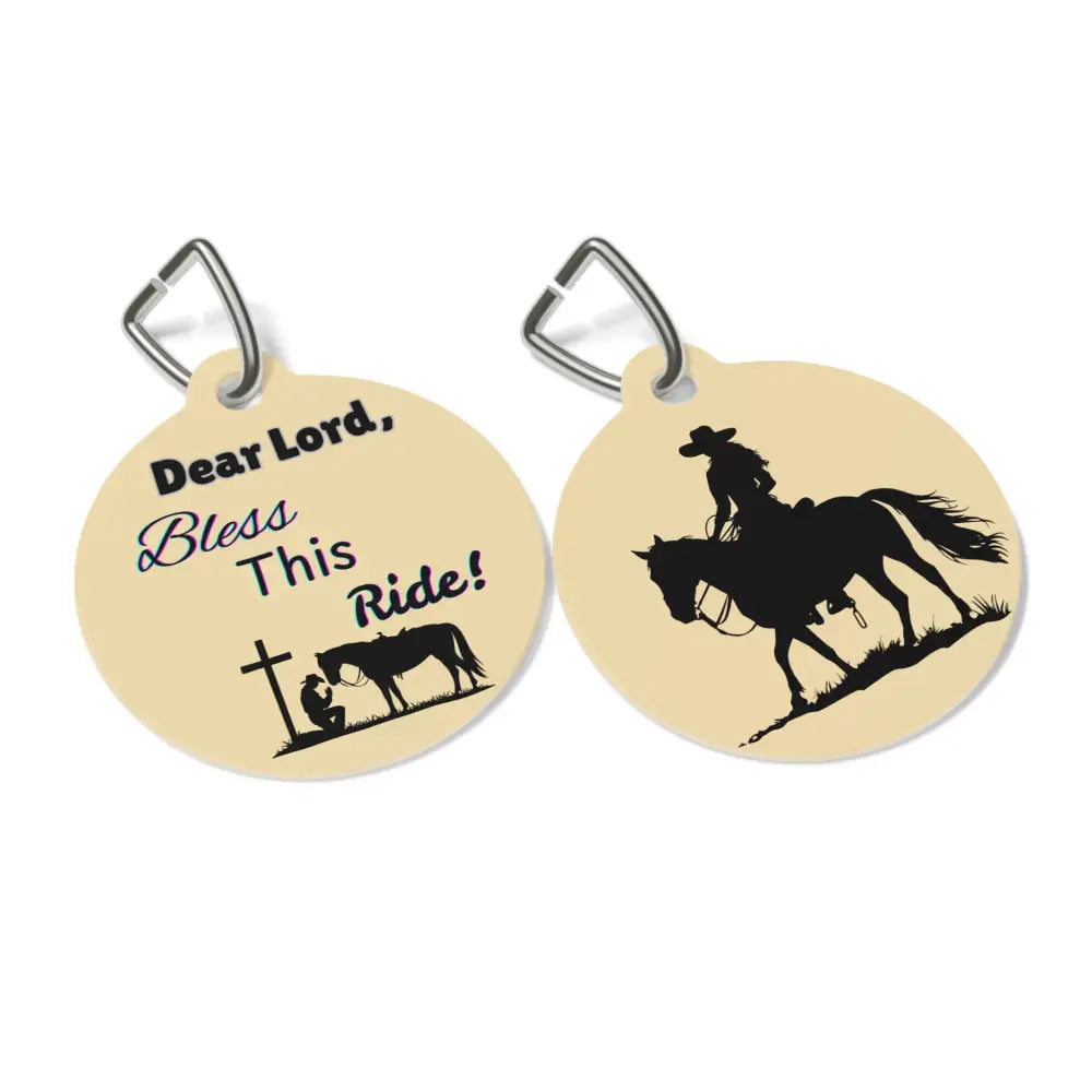 Equestrian Prayer Tack Tag Horse Lover’s Tag Unique Pet Accessory Gift for Animal Lovers Western Theme Tag 1’’ Tags