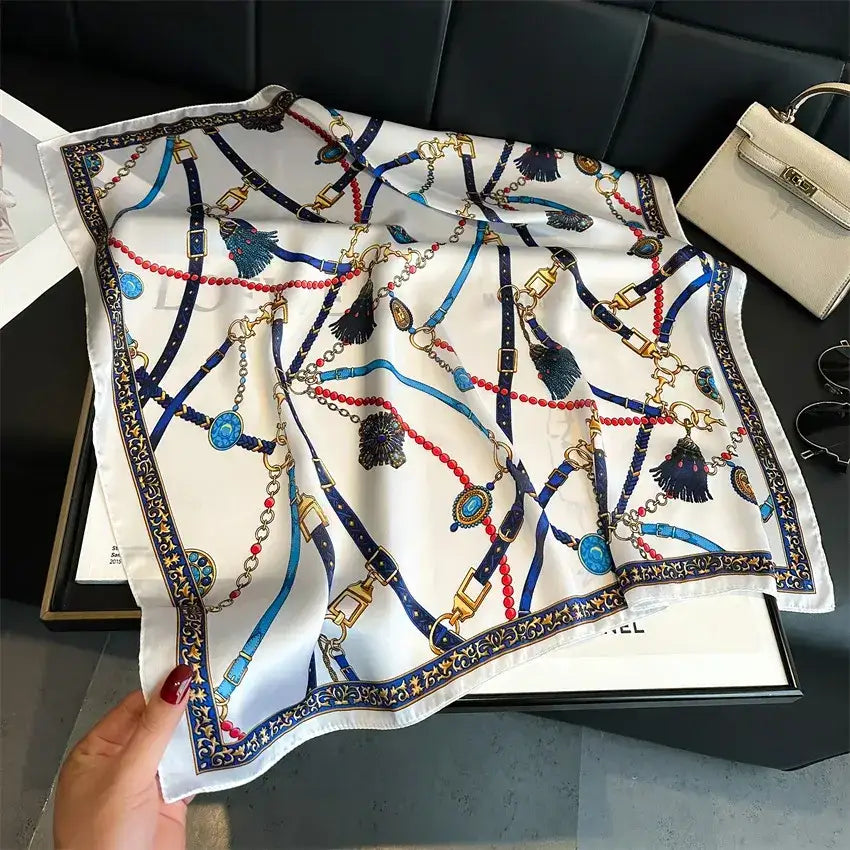 Equestrian Thin Square Neck Scarf Gift for Women Horse Lovers 27.5 x 27.5 inches Accessories
