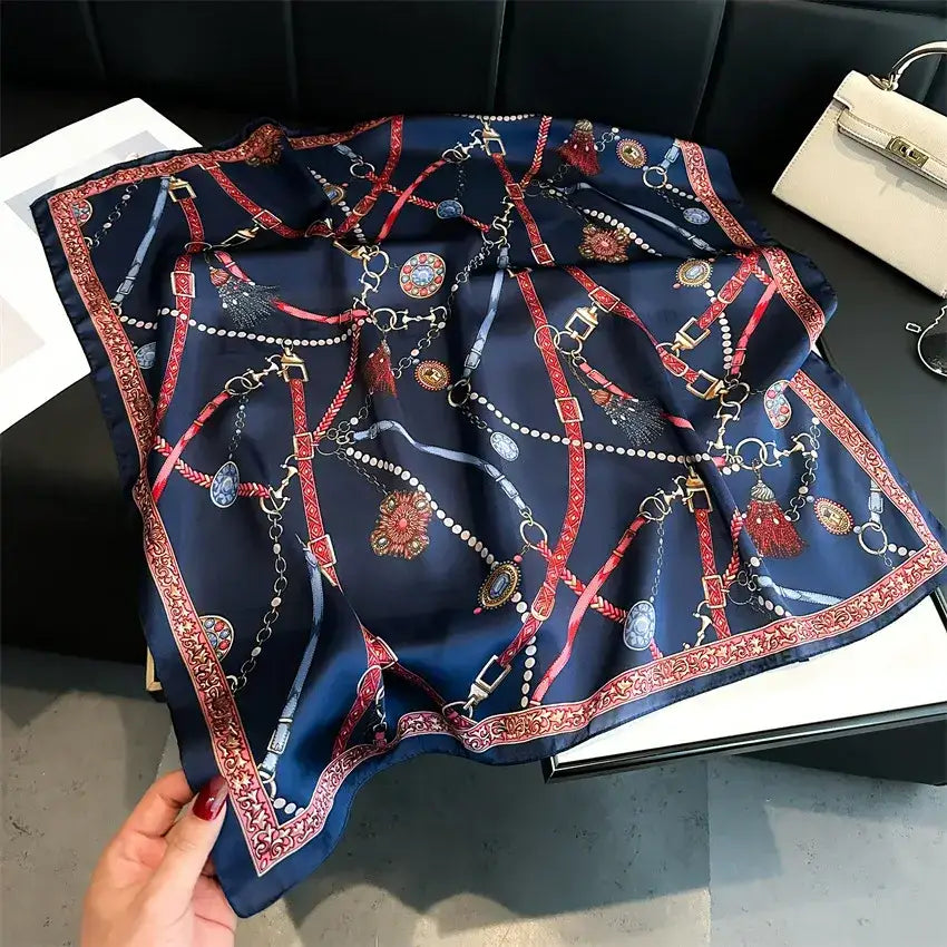 Equestrian Thin Square Neck Scarf Gift for Women Horse Lovers 27.5 x 27.5 inches Accessories