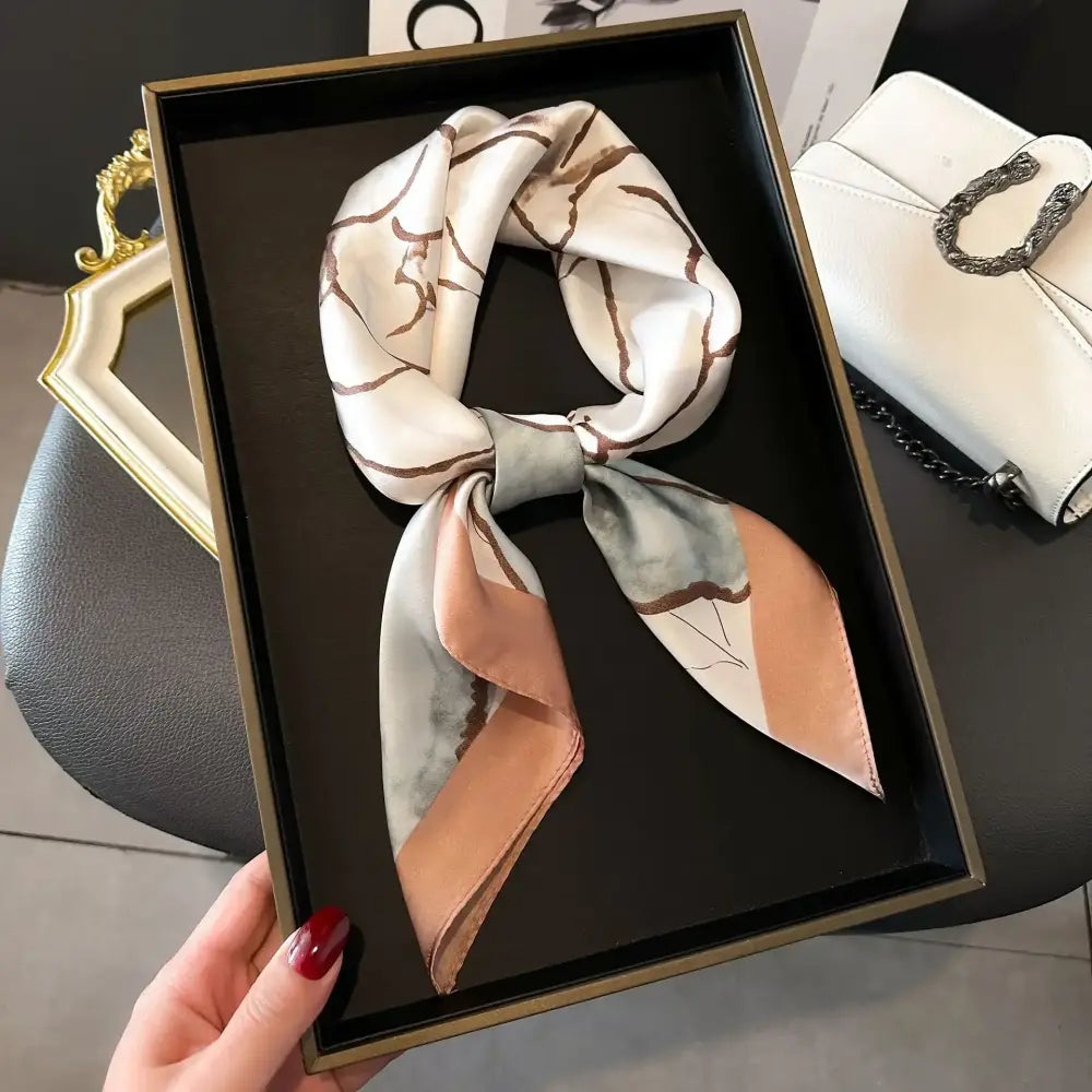 Equestrian Thin Square Neck Scarf Gift for Women Horse Lovers 27.5 x 27.5 inches 14 / 70x70cm Accessories