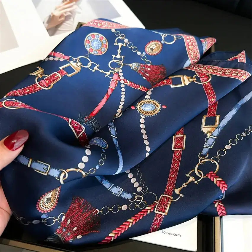 Equestrian Thin Square Neck Scarf Gift for Women Horse Lovers 27.5 x 27.5 inches Accessories