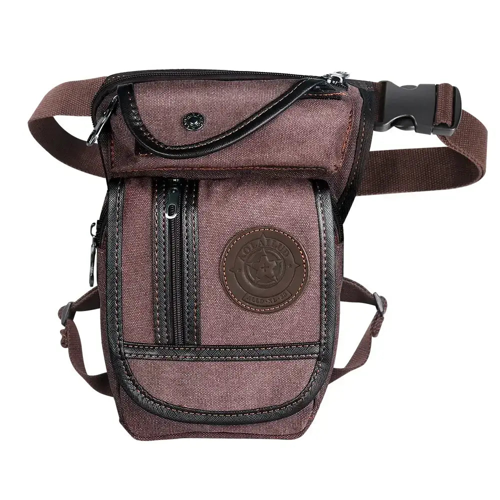 Equestrian Waist Riding Bag Hiking Riding Fanny Pack - red-canvas - Accessories