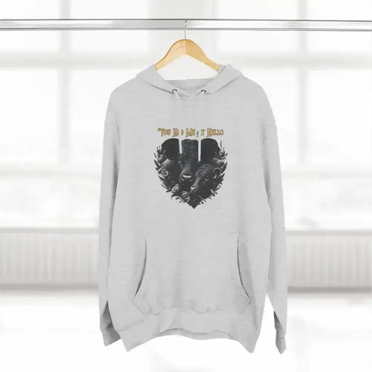 Farm Fleece Hoodie, Western Farm Apparel, Black Angus Bull and Cow - The Best New Thing