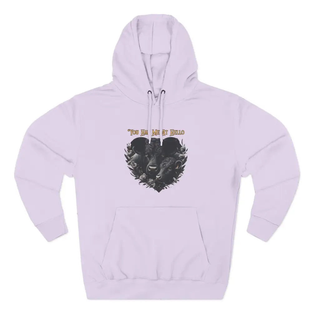 Farm Fleece Hoodie Western Farm Apparel Black Angus Bull and Cow M / Lilac Hoodie