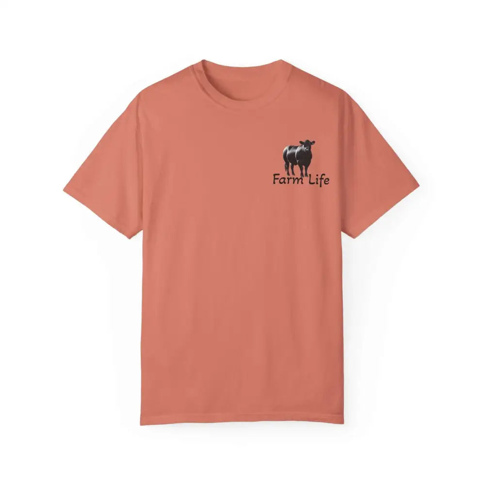 Farm Life T-Shirt Black Angus Farmer Rancher Unisex Shirt Rural Farm Life - Terracotta / S - T-Shirt