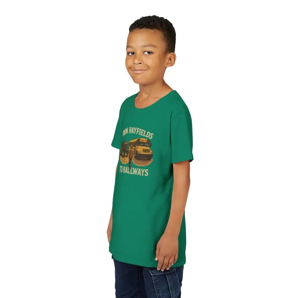Farm Life Youth Tee Back to School T Shirt Farm Shirt for Kids Everyday Kids Wear S / Kelly Kids clothes