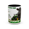 Farmer-Themed Coffee Mug Perfect Gift for Farmers Cute Cow Design Rancher Gift - 15oz / Black - Mugs