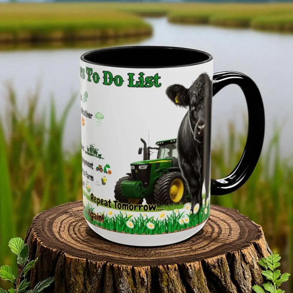 Farmer Themed Coffee Mug Perfect Gift for Farmers Cute Cow Design Rancher Gift Mugs