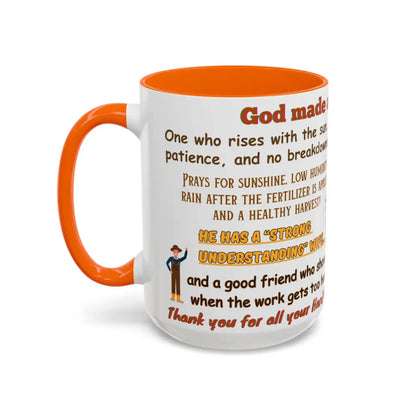 God made a Farmer Coffee Mug - Perfect Gift for Agricultural Enthusiasts Farmers Gift - Mug