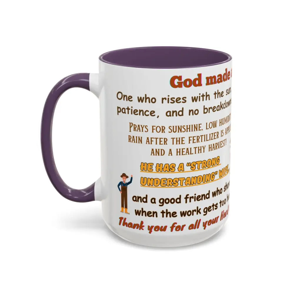 God made a Farmer Coffee Mug - Perfect Gift for Agricultural Enthusiasts Farmers Gift - Mug