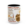 God made a Farmer Coffee Mug - Perfect Gift for Agricultural Enthusiasts Farmers Gift - 15oz / Black - Mug