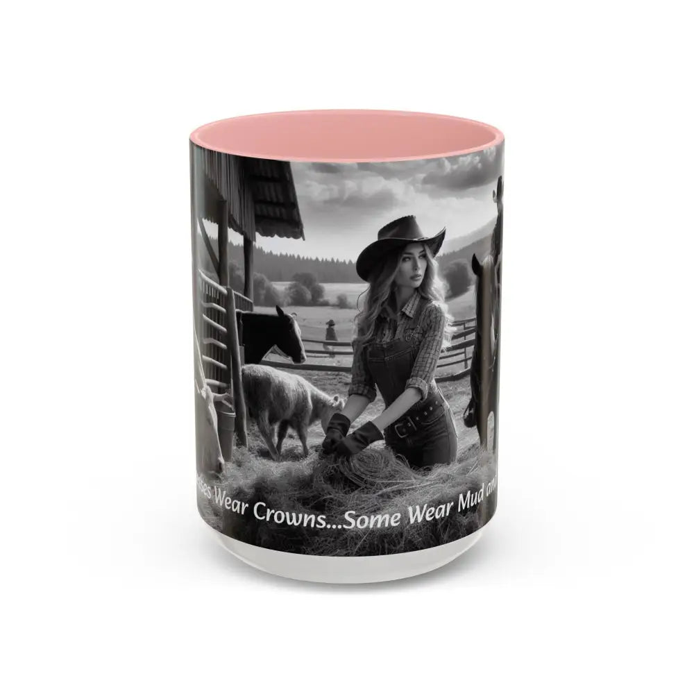 Farmers Wife Mug Funny Cowgirl Coffee Mug Trending Western Kitchen Decor 15oz 15oz / Pink Mugs