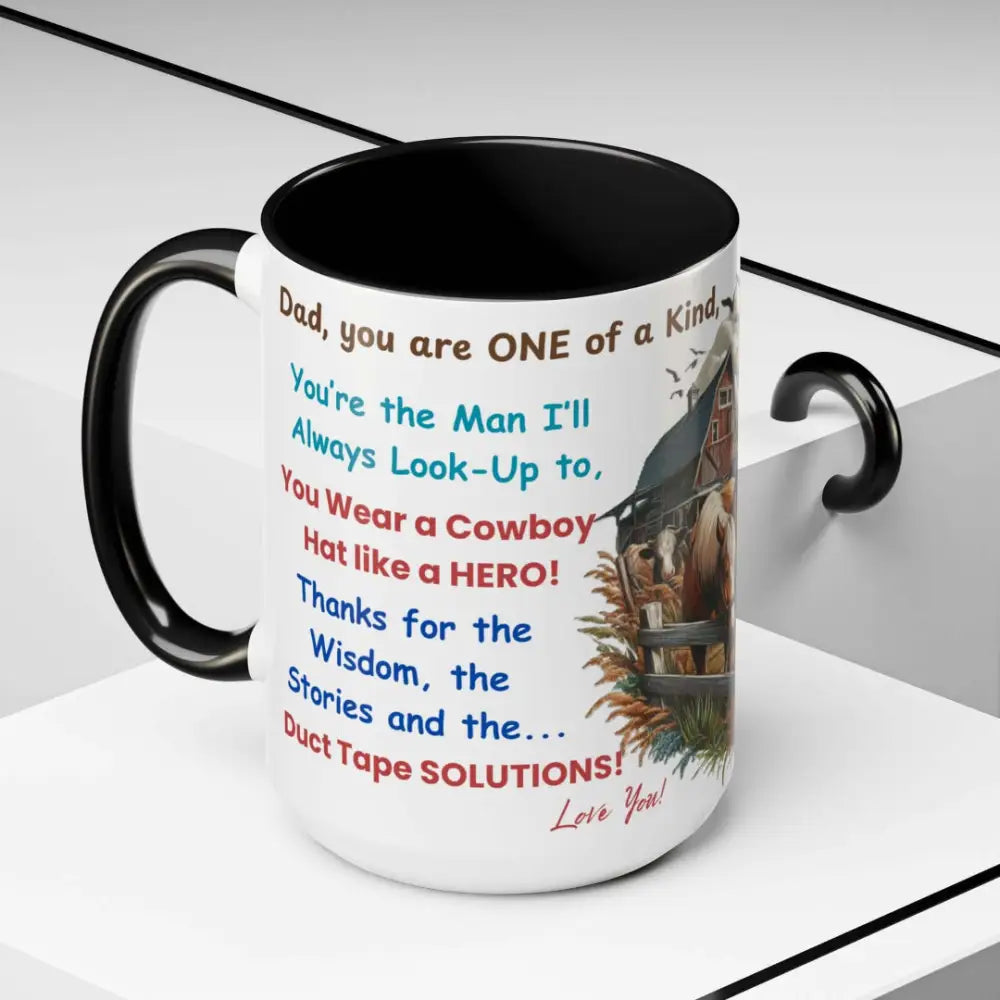 Father’s Day Coffee Mug One of a Kind Dad Country Gifts for Dad Farmer Dad Gifts Ceramic Gift Mug Mugs