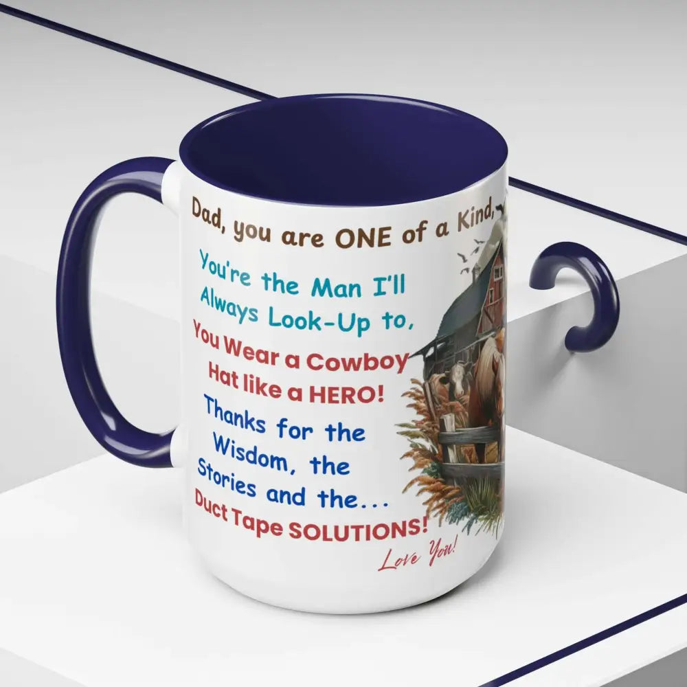 Father’s Day Coffee Mug One of a Kind Dad Country Gifts for Dad Farmer Dad Gifts Ceramic Gift Mug Mugs