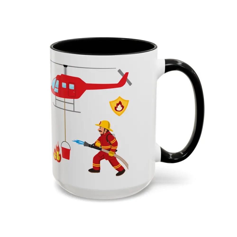 Fire Fighter Hero In the Face of Danger They Bring Hope Coffee Cup Coffee Mug 15oz - Mug