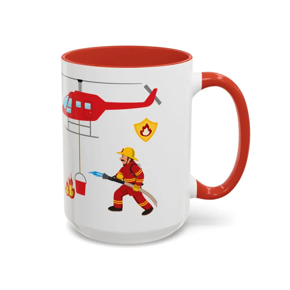 Fire Fighter Hero In the Face of Danger They Bring Hope Coffee Cup Coffee Mug 15oz - Mug