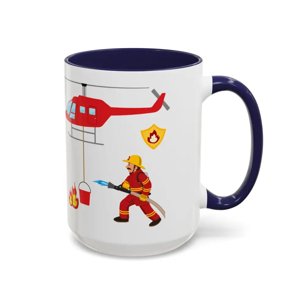 Fire Fighter Hero In the Face of Danger They Bring Hope Coffee Cup Coffee Mug 15oz - Mug