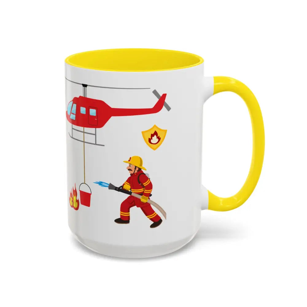 Fire Fighter Hero In the Face of Danger They Bring Hope Coffee Cup Coffee Mug 15oz - Mug