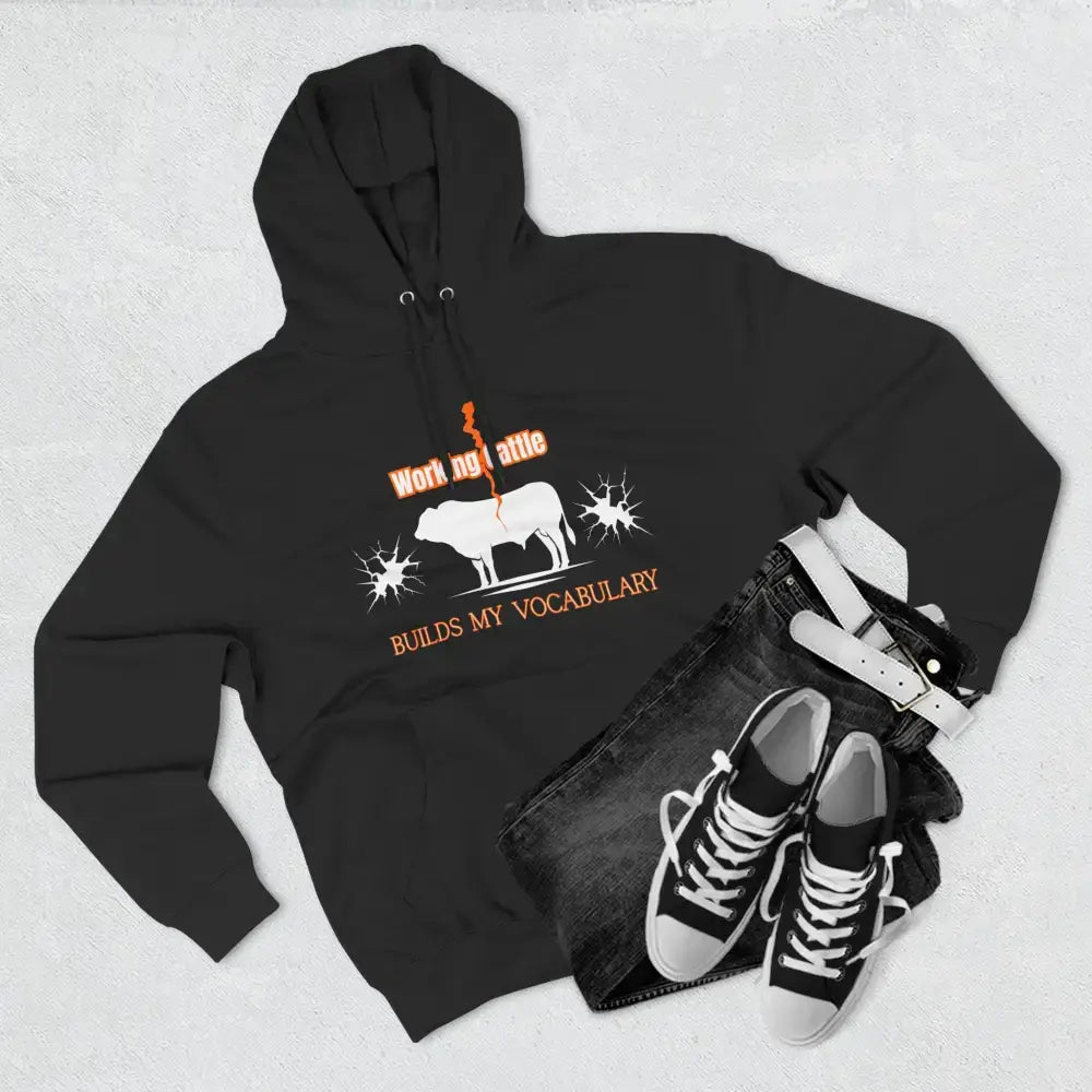 Fleece Farm Hoodie - Working Cattle Rancher Apparel Christmas Gifts for Men - Hoodie