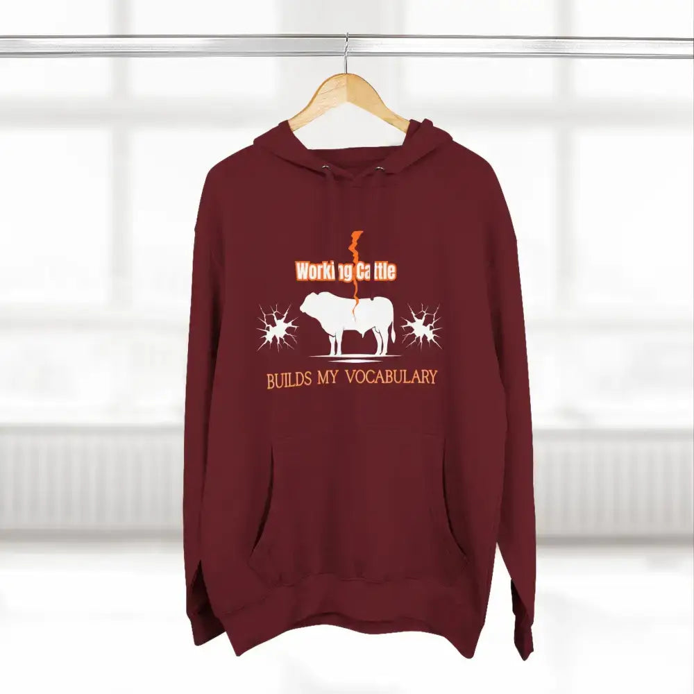 Fleece Farm Hoodie - Working Cattle Rancher Apparel Christmas Gifts for Men - Hoodie