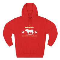 Fleece Farm Hoodie - Cattle Rancher Apparel, Christmas Gifts for Men - The Best New Thing