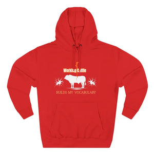 Fleece Farm Hoodie - Working Cattle Rancher Apparel Christmas Gifts for Men - S / Red - Hoodie