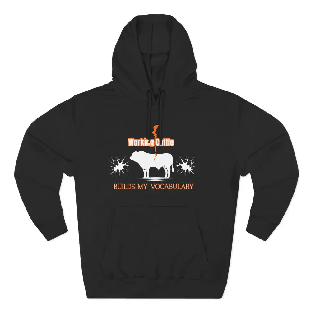 Fleece Farm Hoodie - Working Cattle Rancher Apparel Christmas Gifts for Men - XS / Black - Hoodie