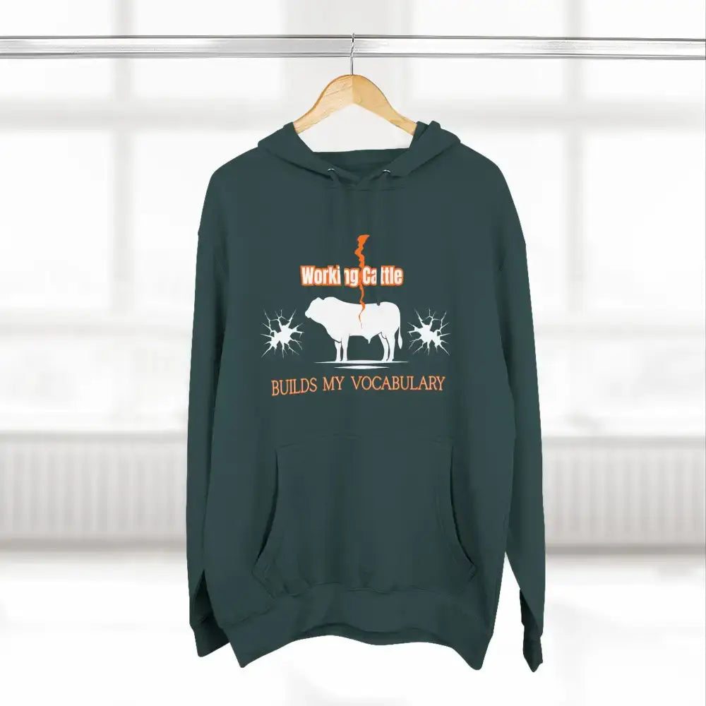 Fleece Farm Hoodie - Working Cattle Rancher Apparel Christmas Gifts for Men - Hoodie