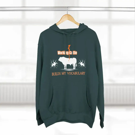 Fleece Farm Hoodie - Working Cattle Rancher Apparel Christmas Gifts for Men - Hoodie