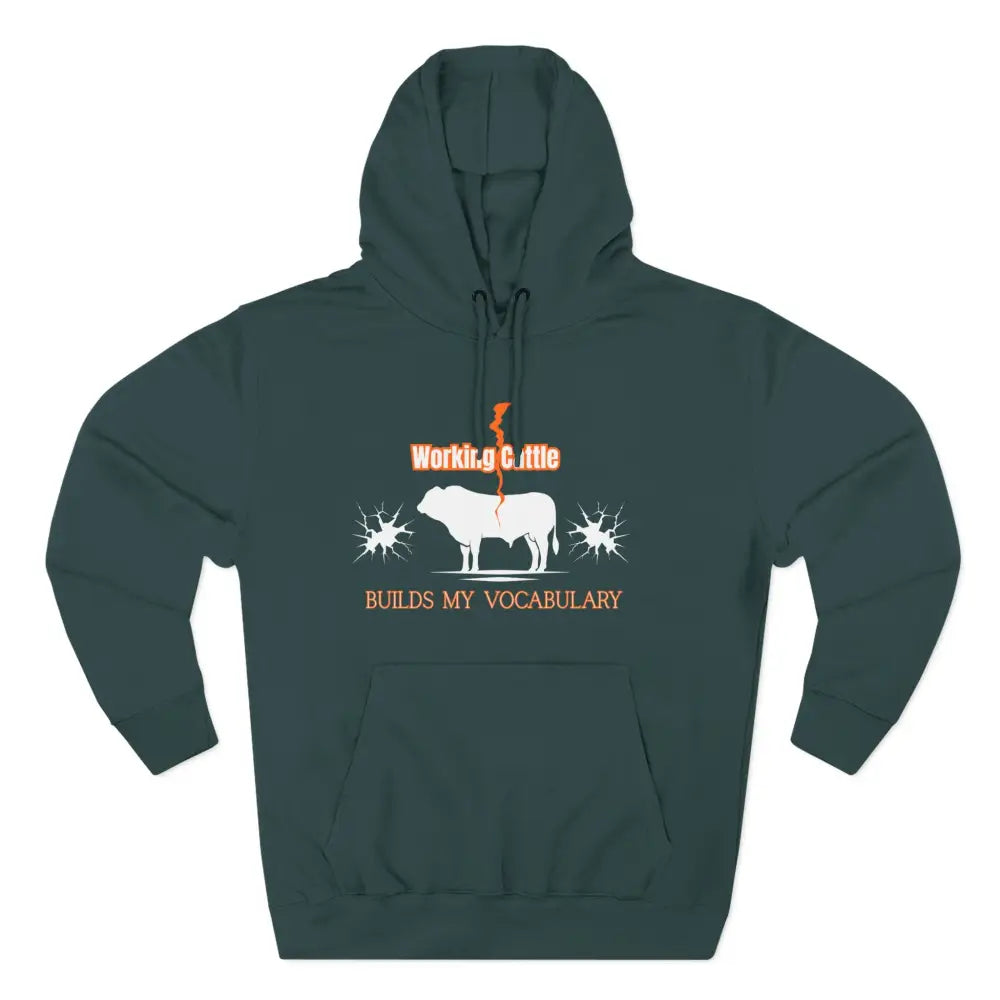 Fleece Farm Hoodie - Working Cattle Rancher Apparel Christmas Gifts for Men - S / Sports Green - Hoodie