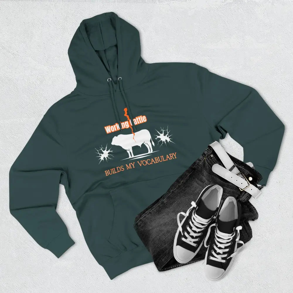 Fleece Farm Hoodie - Working Cattle Rancher Apparel Christmas Gifts for Men - Hoodie