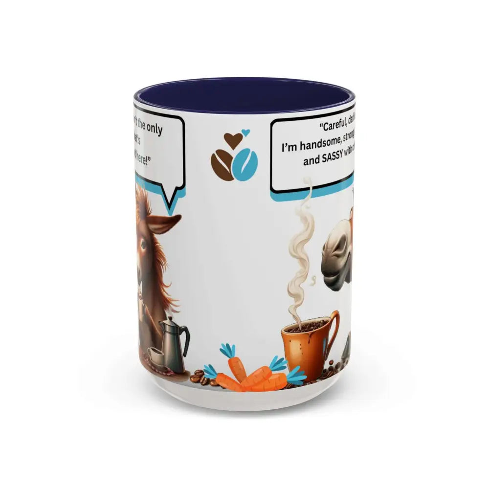 Flirty Sassy Donkey Country Mug Mule Lover Gift Idea 15oz 15oz / Navy Mugs