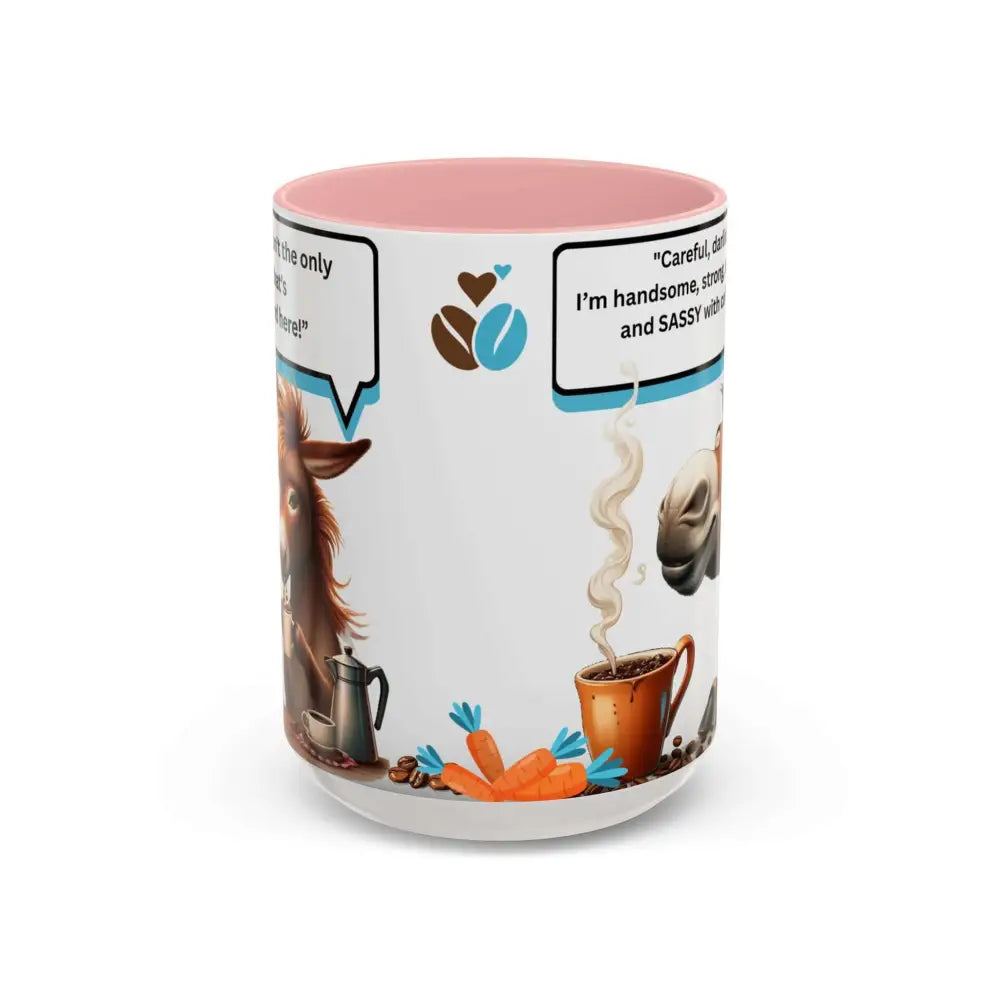 Flirty Sassy Donkey Country Mug Mule Lover Gift Idea 15oz 15oz / Pink Mugs