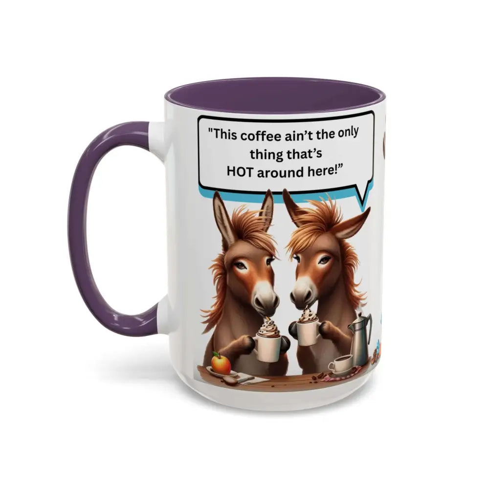 Flirty Sassy Donkey Country Mug Mule Lover Gift Idea 15oz 15oz / Purple Mugs