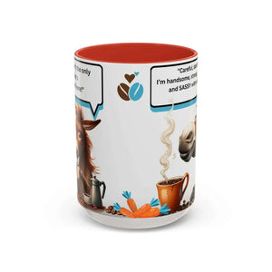 Flirty Sassy Donkey Country Mug Mule Lover Gift Idea 15oz - 15oz / Red - Mugs