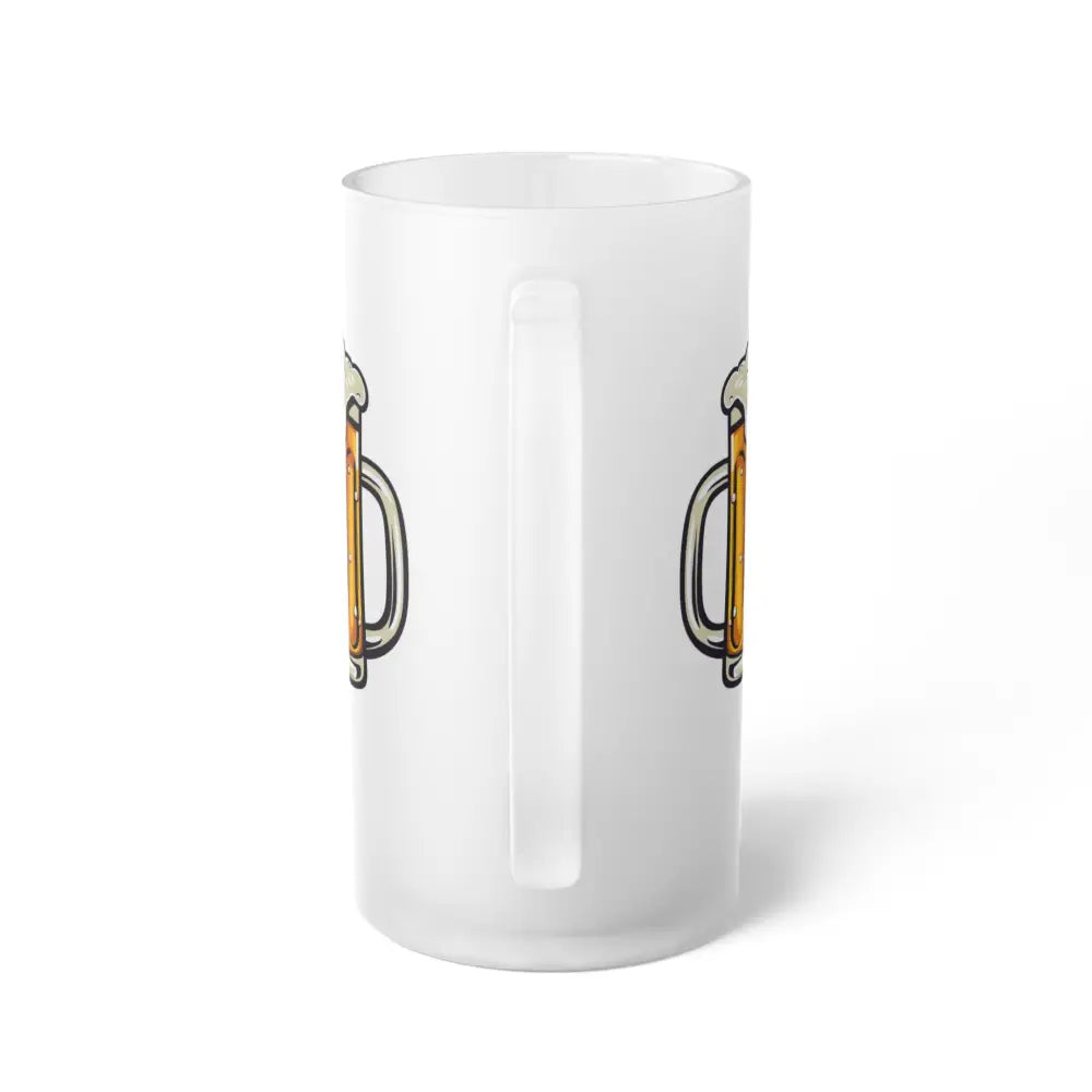 Frosted Glass Funny Beer Mugs In Beer We Trust 16oz Party Mug Tailgate Gifts - 16oz / Frosted - Mugs